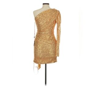 Ieena for Mac Duggal One Sleeve Sequin Dress Size 8